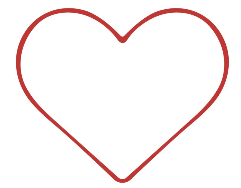red heart outline